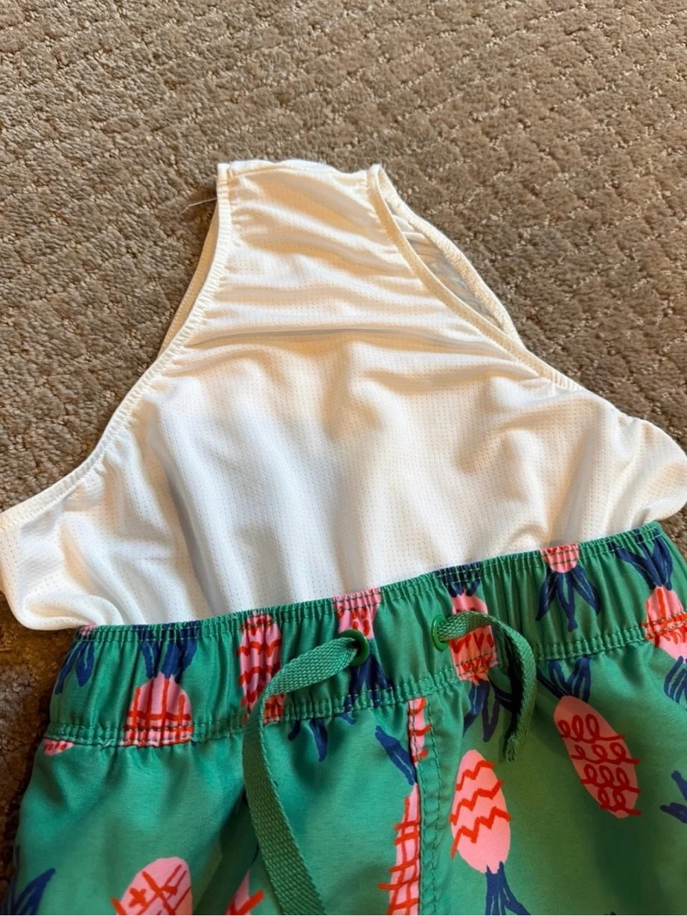 Hanna Andersson Pineapple Print Pull-On swim Shorts